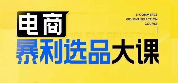 电商暴利选品大课，3大选品思维模式，助力电商企业实现利润突破-林文副业站
