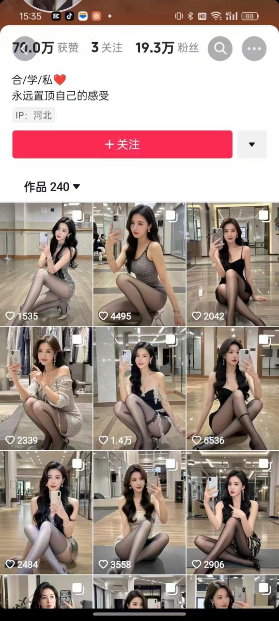 外面卖399的AI美女图文玩法，涨粉贼快，几天就万粉了-林文副业站