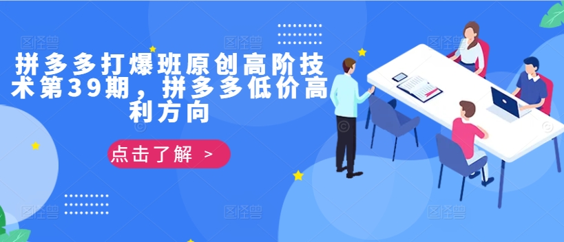 拼多多打爆班原创高阶技术第39期，拼多多低价高利方向-林文副业站
