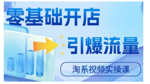 淘宝电商视频实操课，零基础开店，引爆流量-林文副业站