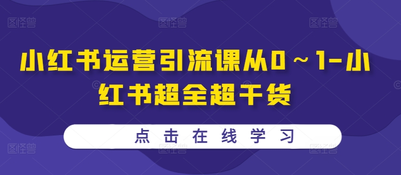 小红书运营引流课从0～1-小红书超全超干货-林文副业站