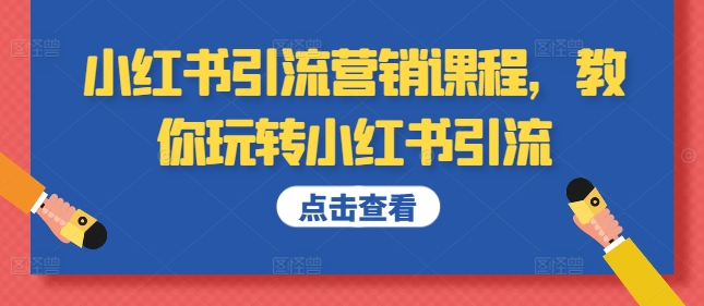 小红书引流营销课程，教你玩转小红书引流-林文副业站