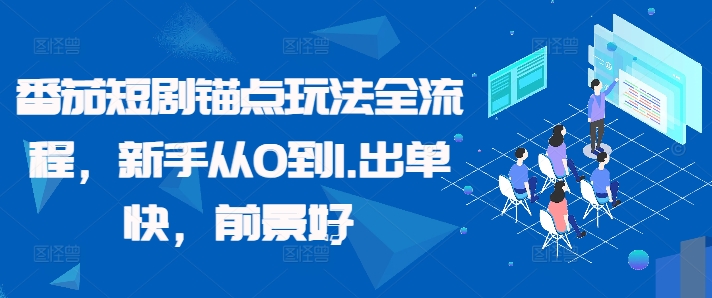 番茄短剧锚点玩法全流程，新手从0到1，出单快，前景好-林文副业站