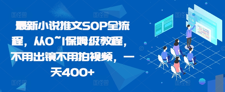 最新小说推文SOP全流程，从0~1保姆级教程，不用出镜不用拍视频，一天400+-林文副业站