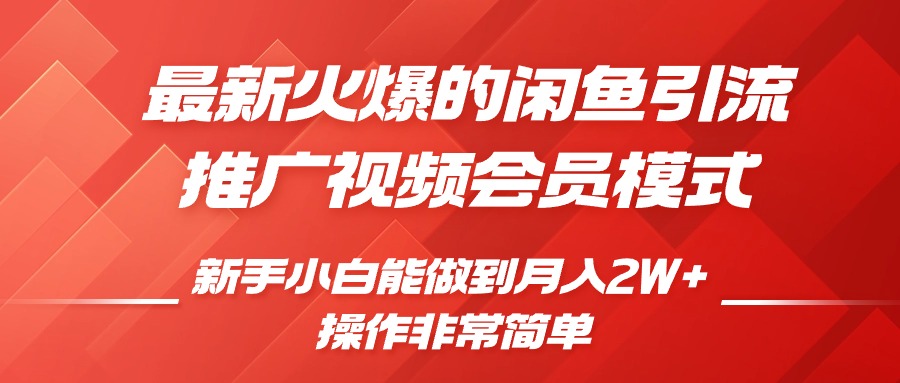 闲鱼引流推广影视会员，0成本就可以操作，新手小白月入过W+【揭秘】-林文副业站