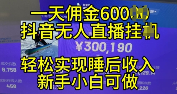 2024年11月抖音无人直播带货挂JI，小白的梦想之路，全天24小时收益不间断实现真正管道收益【揭秘】-林文副业站