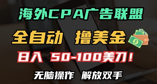海外CPA全自动撸美金, 日入100+美刀，无脑操作，解放双手【揭秘】-林文副业站