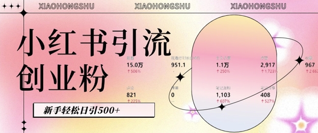 小红书私域引流无脑操作法：AI生成内容，粉丝自动转化，新手轻松日引500+创业粉-林文副业站