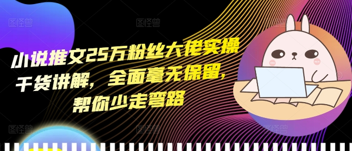 小说推文25万粉丝大佬实操干货讲解，全面毫无保留，帮你少走弯路-林文副业站