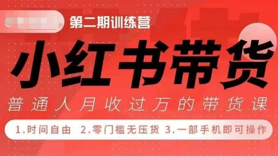 小Red书带货42天训练营 2.0版，宝妈+自由职+上班族+大学生，提高副业收入的大红利项目-林文副业站