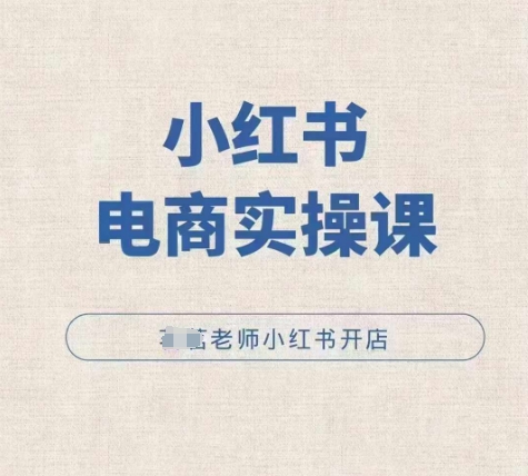 小红薯电商实操课，小红书开店实操必学课-林文副业站