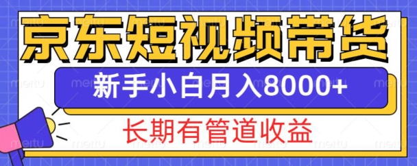 京东短视频带货新玩法，长期管道收益，新手也能月入8000+-林文副业站