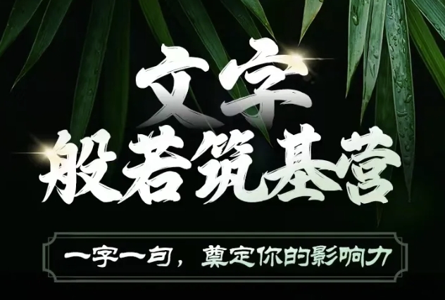 文字般若筑基营，用文字打造自己的影响力，写好文案 写出影响力 写出吸金力-林文副业站