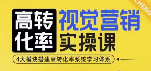 高转化率·视觉营销实操课，4大模块搭建高转化率系统学习体系-林文副业站