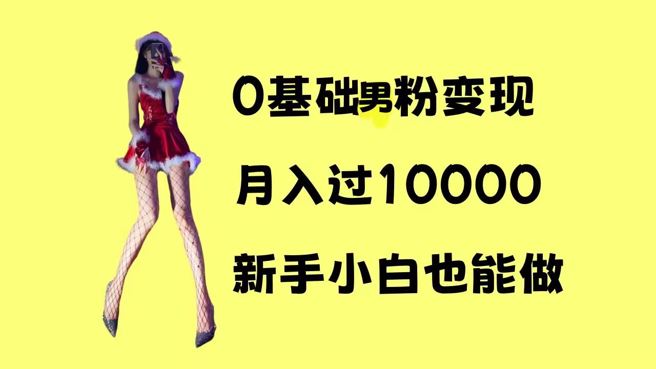 0基础男粉s粉变现，月入过1w+，操作简单，新手小白也能做【揭秘】-林文副业站