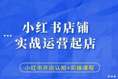 小红书店铺实战运营起店，小红书开店认知+实操课程-林文副业站