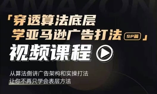 穿透算法底层，学亚马逊广告打法SP篇，从算法侧讲广告架构和实操打法，让你不再只学会表层方法-林文副业站