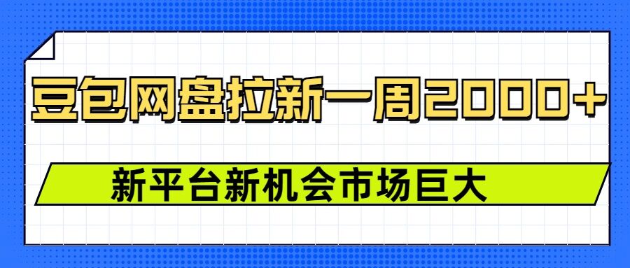 豆包网盘拉新，一周2k，新平台新机会-林文副业站