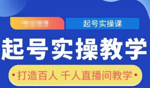 起号实操教学，打造百人千人直播间教学-林文副业站