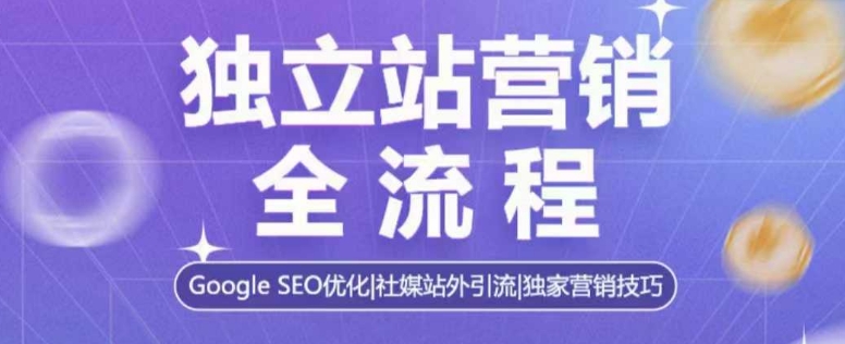 独立站营销全流程，Google SEO优化，社媒站外引流，独家营销技巧-林文副业站