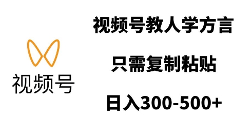 视频号教人学方言，只需复制粘贴，日入多张-林文副业站