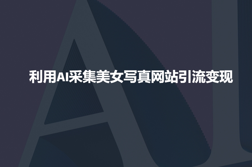 利用AI采集美女写真网站引流变现，引流嘎嘎的-林文副业站