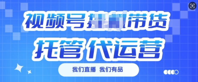视频号挂J直播带货托管代运营，每个月多挣3k【揭秘】-林文副业站
