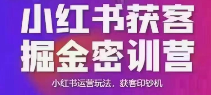 小红书获客掘金线下课，录音+ppt照片，小红书运营玩法，获客印钞机-林文副业站