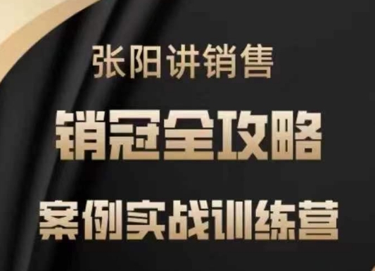张阳讲销售实战训练营，​案例实战训练，销冠全攻略-林文副业站