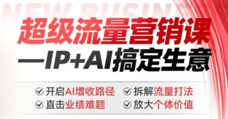 2025年超级流量营销课，IP+AI搞定生意，开启AI增收路径 直击业绩难题 拆解流量打法 放大个体价值-林文副业站