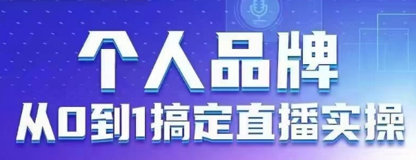 个人品牌：从0到1搞定直播实操，用直播为你的个人品牌赋能，六大实操板块，放大个人影响力-林文副业站