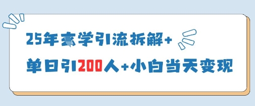 25年国学引流拆解+单日引200人+小白当天就能变现-林文副业站