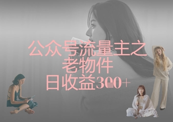 公众号流量主之老物件日收益300+-林文副业站