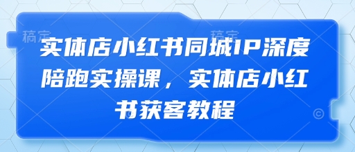 实体店小红书同城IP深度陪跑实操课，实体店小红书获客教程-林文副业站