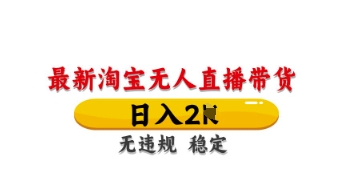 最新淘宝无人直播带货，日入数张，不违规不封号，独家技术，操作简单【揭秘】-林文副业站
