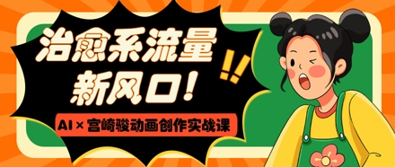治愈系流量新风口，AI+宫崎骏动画创作实战课，从0到1打造爆款视频-林文副业站