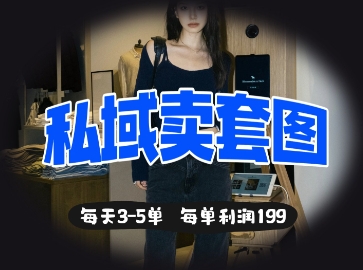 私域卖套图每天3-5单，每单利润99-林文副业站