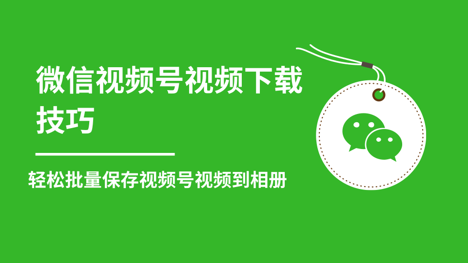 图片[1]-微信视频号视频下载技巧，轻松批量保存视频号等无水印视频到相册-林文副业站