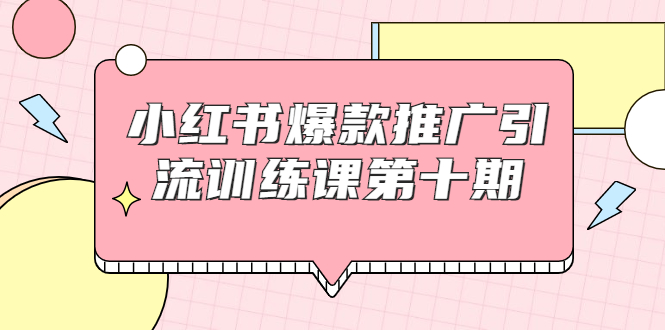 图片[1]-小红书爆款推广引流训练课第十期，手把手带你玩转小红书，轻松月入过万-林文副业站