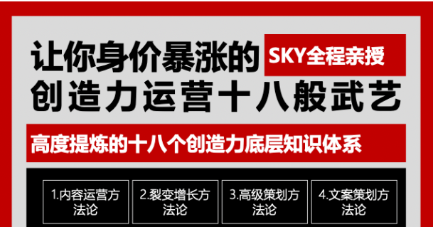 图片[1]-让你的身价暴涨的创造力运营十八般武艺 高度提炼的18个创造力底层知识体系-林文副业站