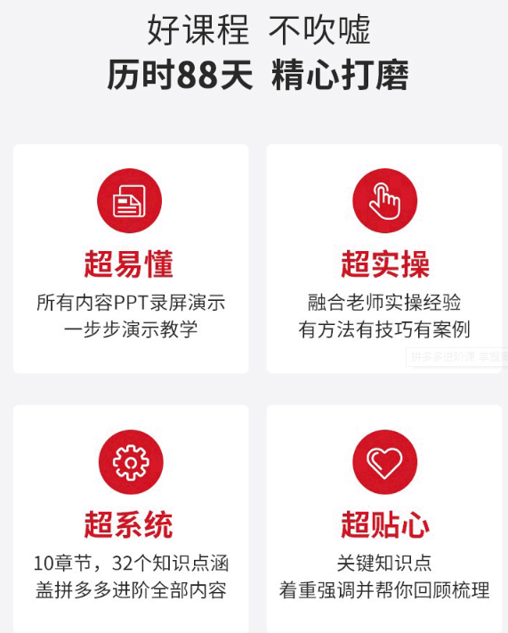 图片[2]-拼多多进阶课 掌握底层规则+活动推广+实操全流程+实战引爆流量-林文副业站