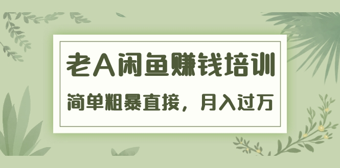 图片[1]-《老A闲鱼赚钱培训》简单粗暴直接，月入过万真正的闲鱼战术实课（51节课）-林文副业站