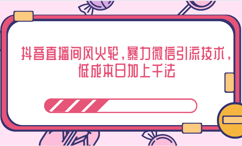 图片[1]-抖音直播间风火轮，暴力微信引流技术，低成本日加上千法-林文副业站