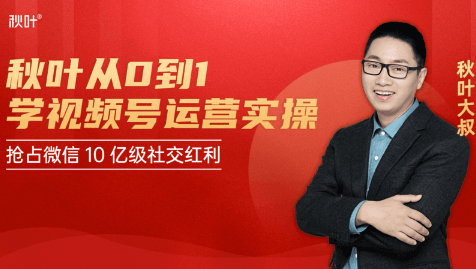 图片[1]-秋叶从0到1学视频号运营实操，抢占微信10亿级红利市场【完结-高清无水印】-林文副业站