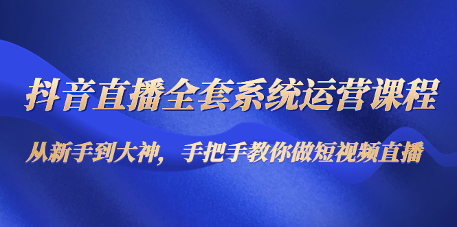 图片[1]-抖音直播全套系统运营课程：从新手到大神，手把手教你做直播短视频-林文副业站