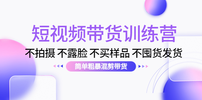 图片[1]-短视频带货训练营：不拍摄 不露脸 不买样品 不囤货发货 简单粗暴混剪带货（第三期）-林文副业站