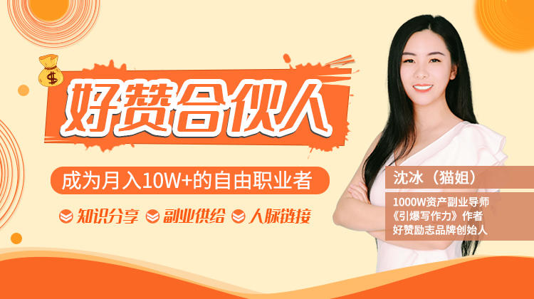 猫姐好赞合伙人：成为月入10W+的自由职业者（9套视频课）-林文副业站