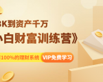 《小白财富训练营》月入3K到资产千万，这是套100%的理财系统（11节课）-林文副业站