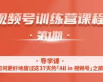 一行视频号特训营，从零启动视频号30天，全营变现5.5万元【价值799元】-林文副业站