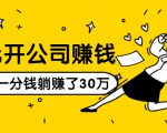 0元开公司赚钱，不花一分钱几天躺赚了30多万，详细操作流程！-林文副业站